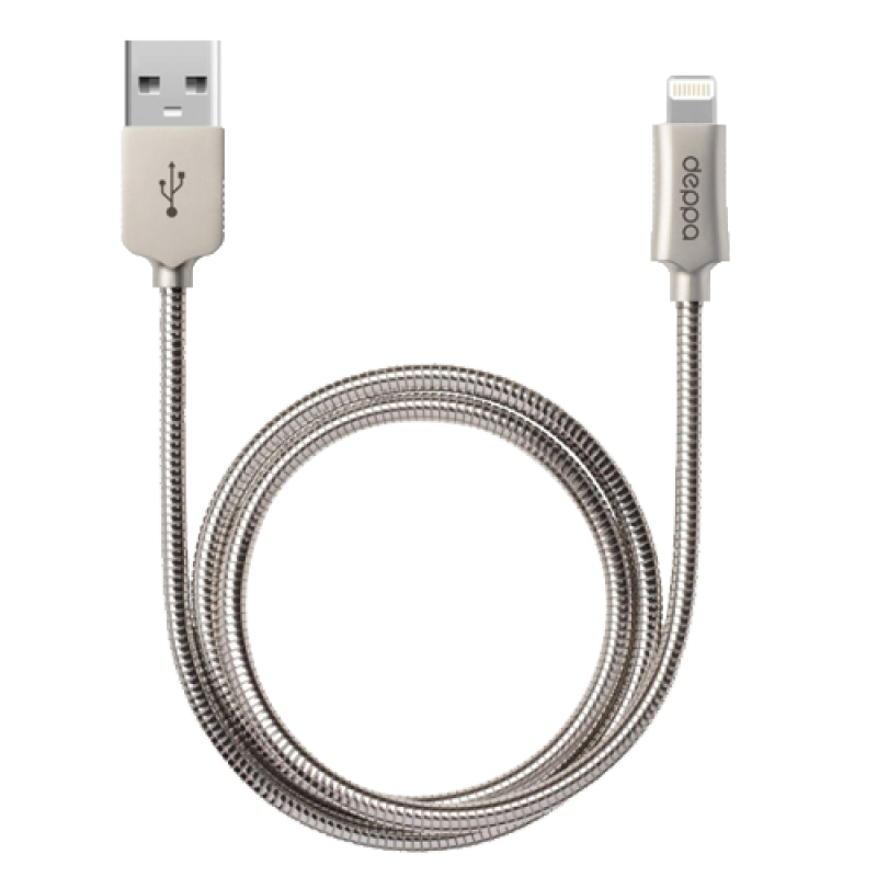 Кабель Lightning to USB Deppa 120см 2.4A ALUM