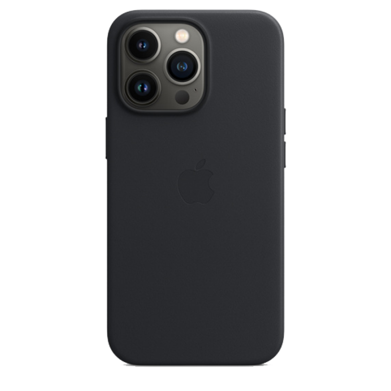 Чехол Apple iPhone 13 Pro Leather Case MagSafe (Тёмная ночь)
