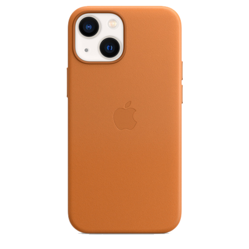 Чехол Apple iPhone 13 Pro Max Leather Case MagSafe (Золотистая охра)